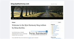 Desktop Screenshot of blog.byteharmony.com